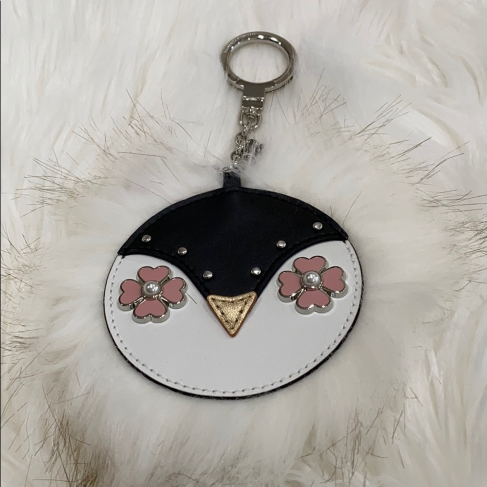 Kate Spade Penguin Poof Keychain - Picture 2 of 5